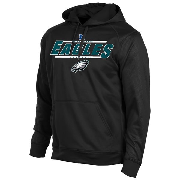 Men Philadelphia Eagles Majestic Synthetic Hoodie Sweatshirt Black->detroit lions->NFL Jersey